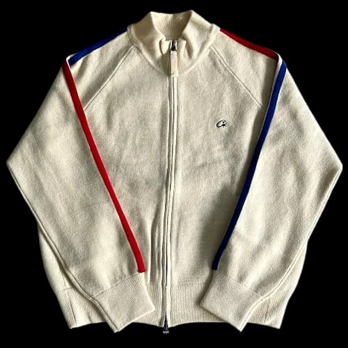 corteiz zip up Knit fleece cream