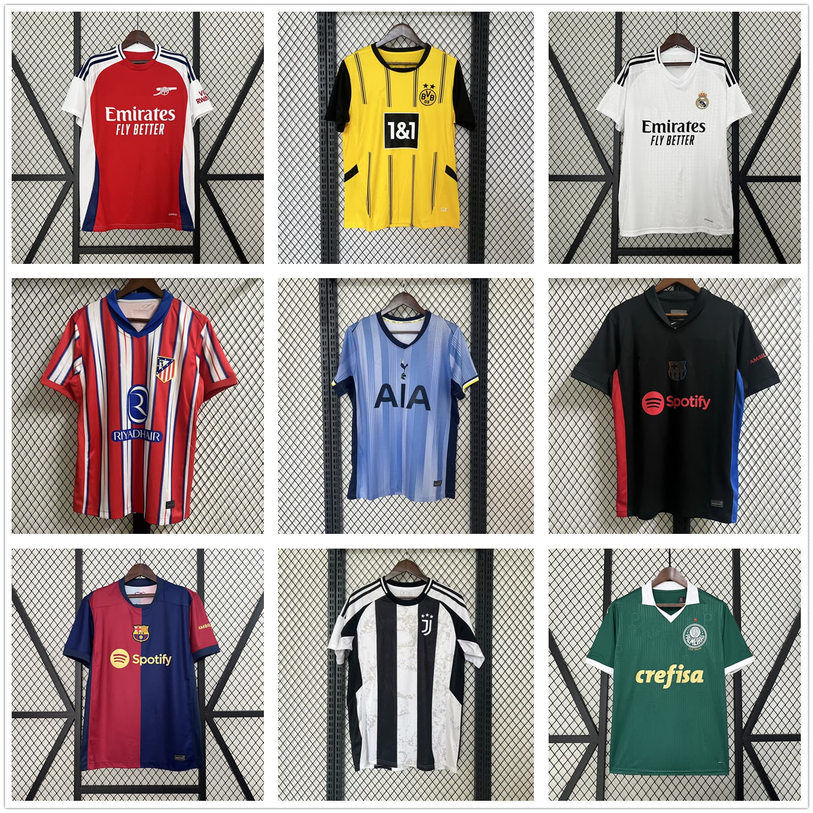 2425 League Club AC Manchester City Barcelona Paris Tottenham Dortmund Palmeiras Home and Away Thai Edition Tops