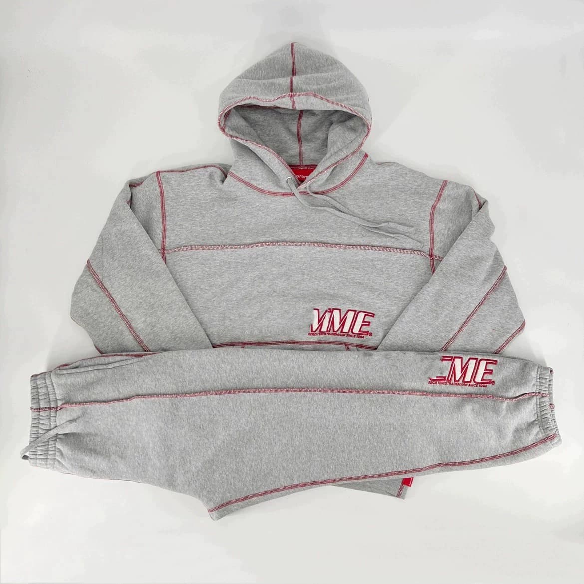 Centralcee drill coverstitch tracksuit stitching exposed design pure cotton suit