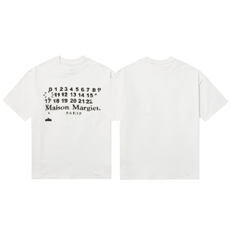 VLONE FOG Margiela style T-shirt Magila short sleeve MM6 inverted logo digital garbled men and women